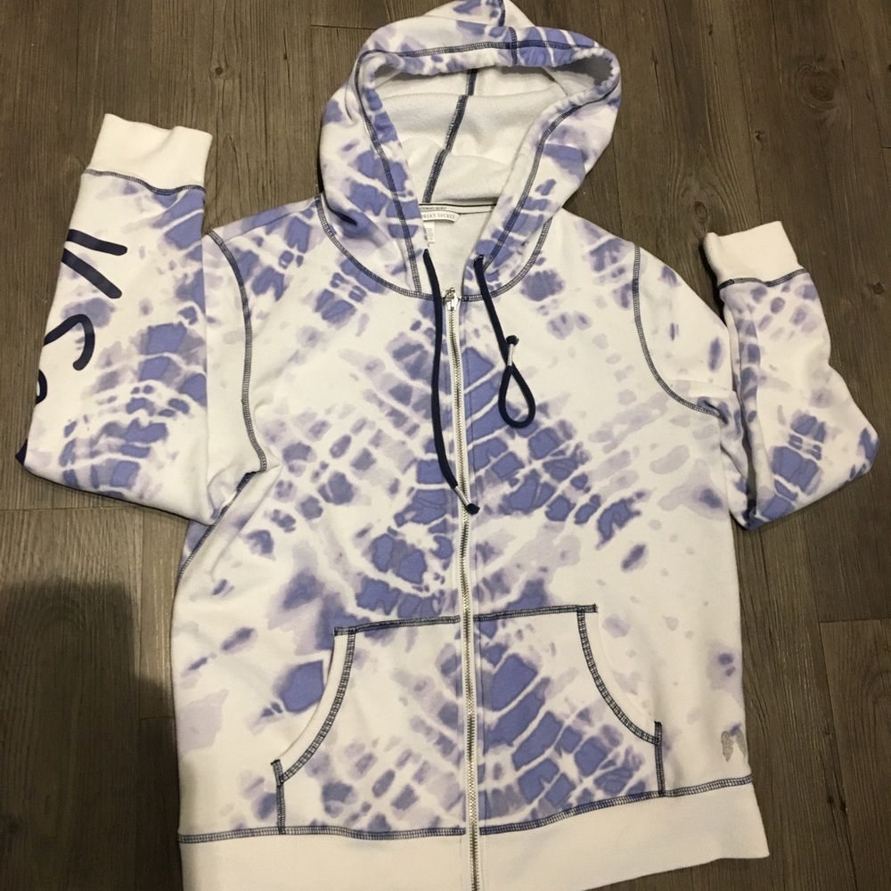 Victoria Secret Tie-Dye Zip-Up Hoodie Large
